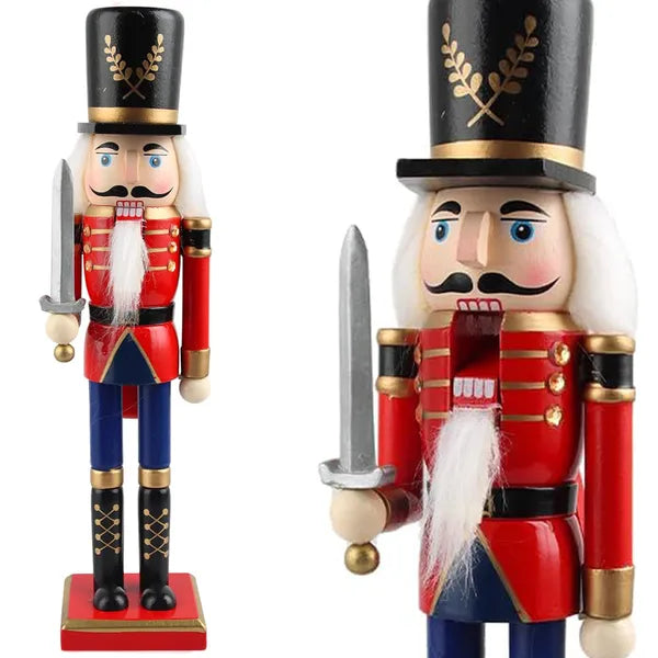 Fa diótörő katona figura 30,5 cm – karácsonyi dekoráció, ajándék