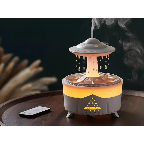 Ufo párásító illatosító led lámpa távirányítóval