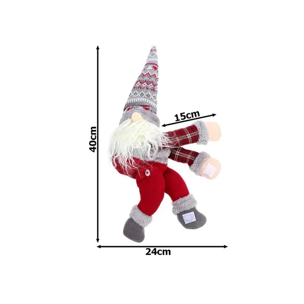 Karácsonyi manó függöny összefogó, 40 cm, tépőzáras