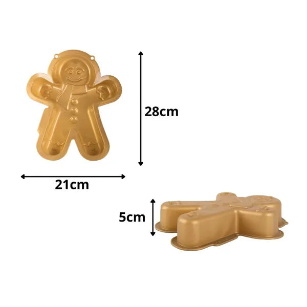 Nagy méretű arany szilikon karácsonyi tortaforma, hőálló, tapadásmentes