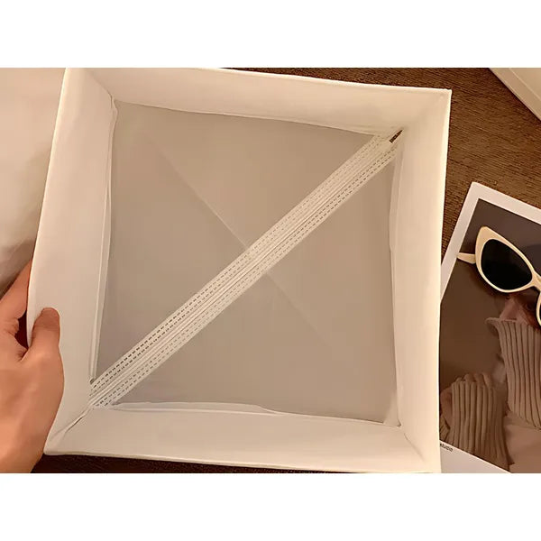 Textil fiók rendszerező fehér, 28×28×13 cm – fehérneműhöz, cipőhöz