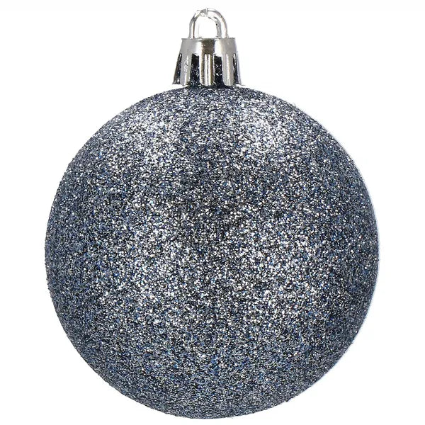 Karácsonyi műanyag gömb dísz szett, 20 db, 4 cm, sötétkék, törhetetlen
