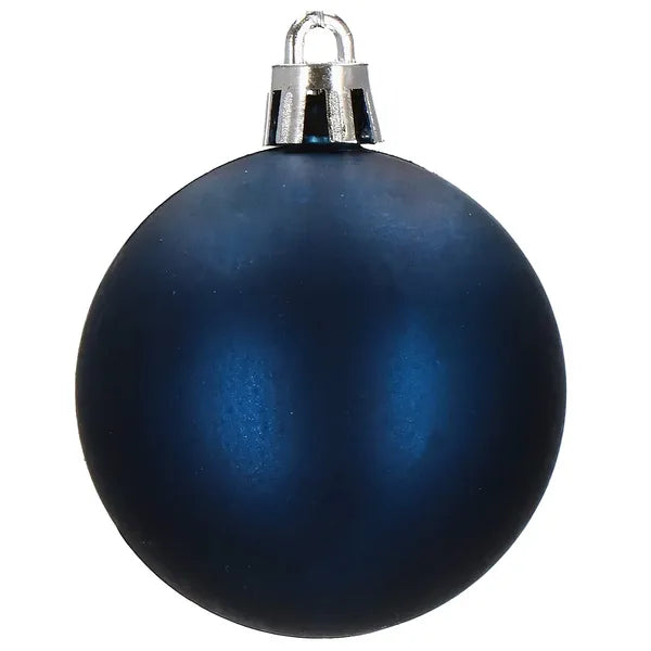 Karácsonyi műanyag gömb dísz szett, 20 db, 4 cm, sötétkék, törhetetlen