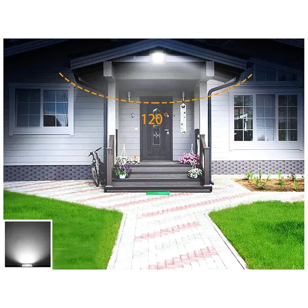 Kültéri LED reflektor 10 W 6000 K IP66, fekete, energiatakarékos