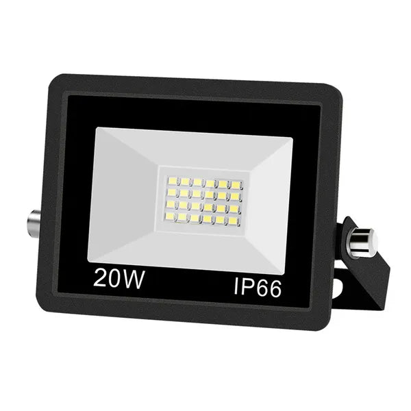 LED reflektor 20 W 6000 K IP66, kültéri, fekete, 24 LED