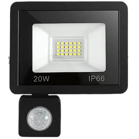 LED reflektor mozgás- és alkonyérzékelővel, 20 W, 6000 K, IP66