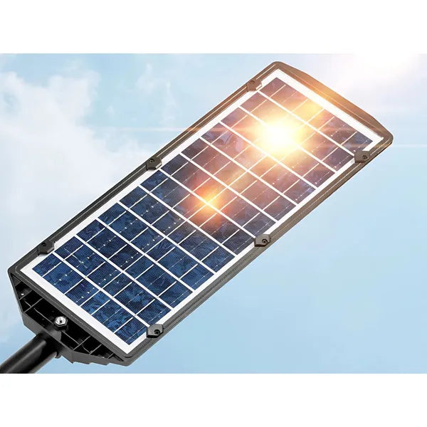 Napelemes LED utcai lámpa 1500 W, mozgás- és fényérzékelő, IP65, távirányító