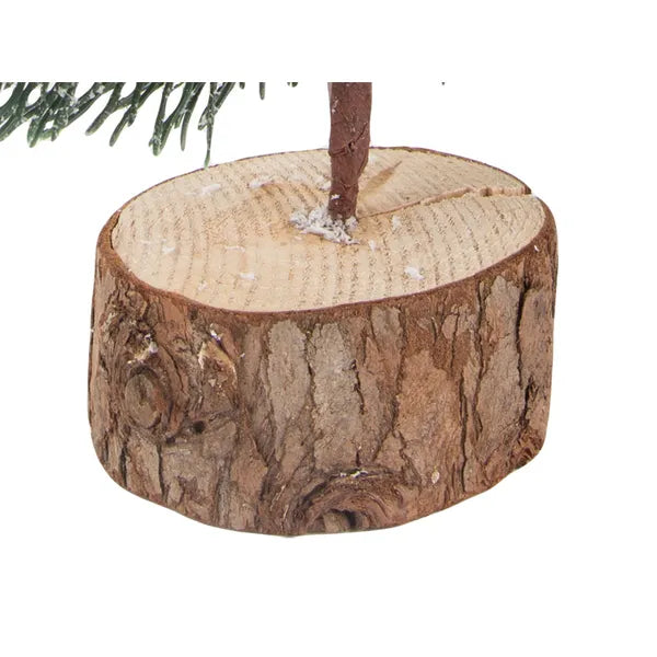 Asztali mini karácsonyfa 30 cm – rusztikus fa törzs, ünnepi dekoráció
