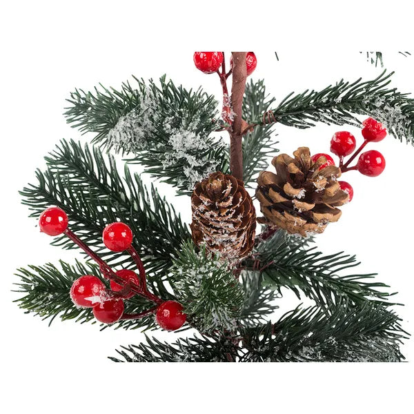 Asztali mini karácsonyfa 30 cm – rusztikus fa törzs, ünnepi dekoráció