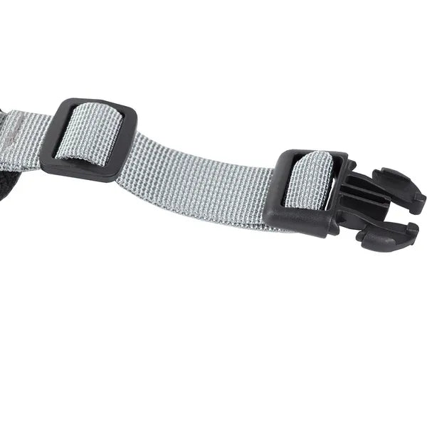 Nyomásmentes kutyahám XL, 150 cm pórázzal, szürke, fényvisszaverő