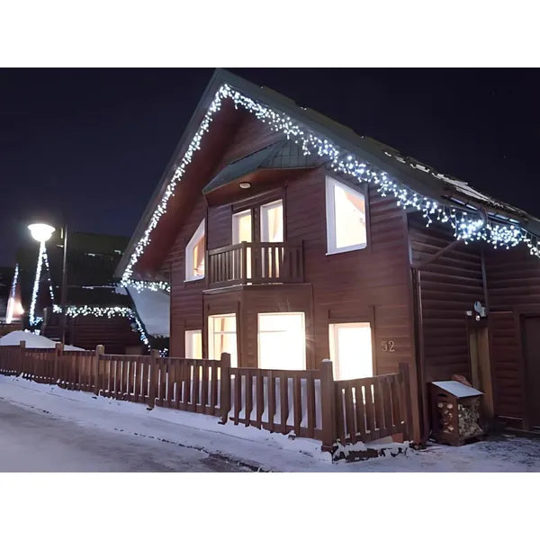 Karácsonyi fényfüggöny 500 LED, hideg fehér, IP44, 20 m, beltéri/kültéri