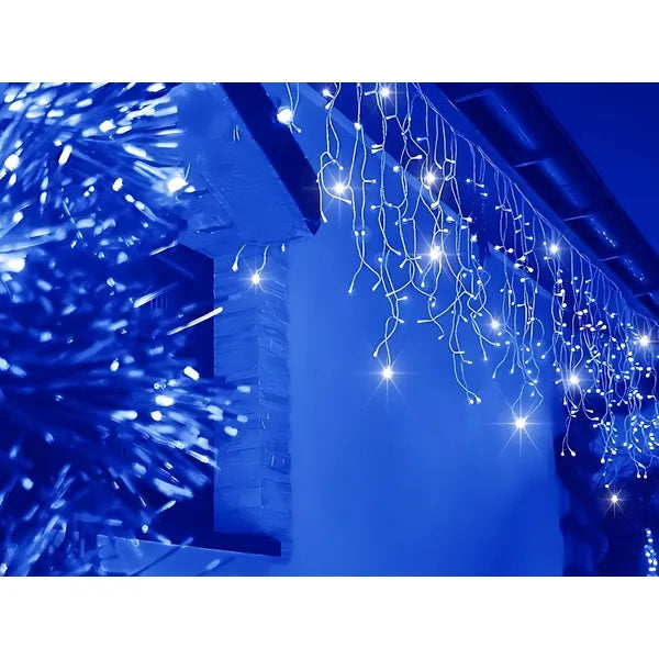 Fényfüggöny 300 LED, hideg fehér – IP44 kültéri-beltéri karácsonyi girland