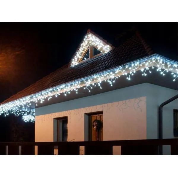 Fényfüggöny 300 LED, hideg fehér – IP44 kültéri-beltéri karácsonyi girland