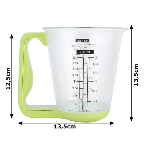 Digitális konyhai mérőbögre 1kg/1g lcd kijelzővel