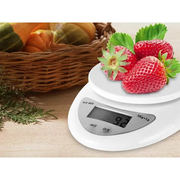Digitális konyhai mérleg 5kg lcd tállal