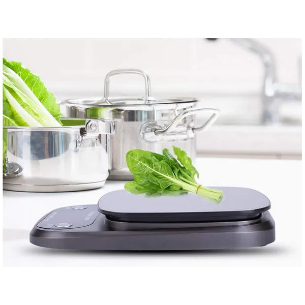 Digitális konyhai mérleg LCD kijelzővel, 10 kg/1 g, fekete
