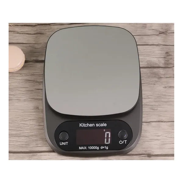 Digitális konyhai mérleg LCD kijelzővel, 10 kg/1 g, fekete