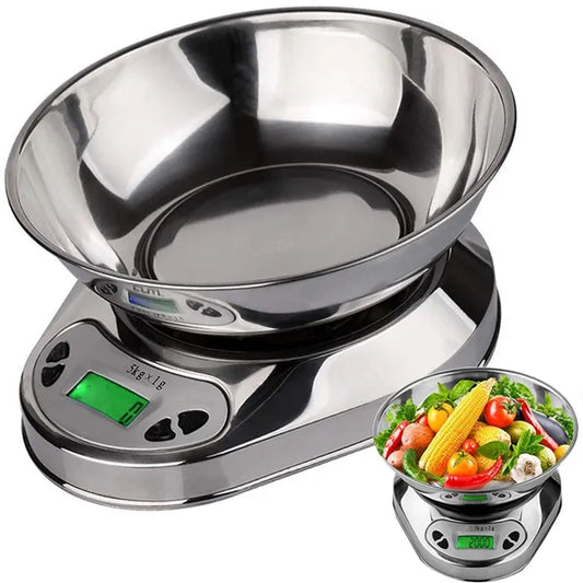 Digitális konyhai mérleg 5kg/1g fém alappal