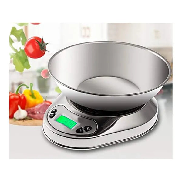 Digitális konyhai mérleg 5kg/1g fém alappal
