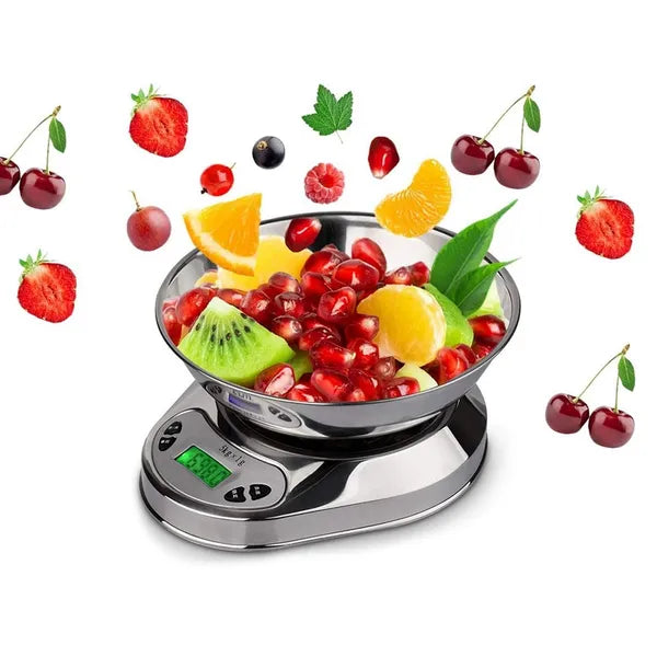 Digitális konyhai mérleg 5kg/1g fém alappal