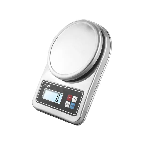 Digitális konyhai mérleg rozsdamentes tál 5 kg/1 g pontosság