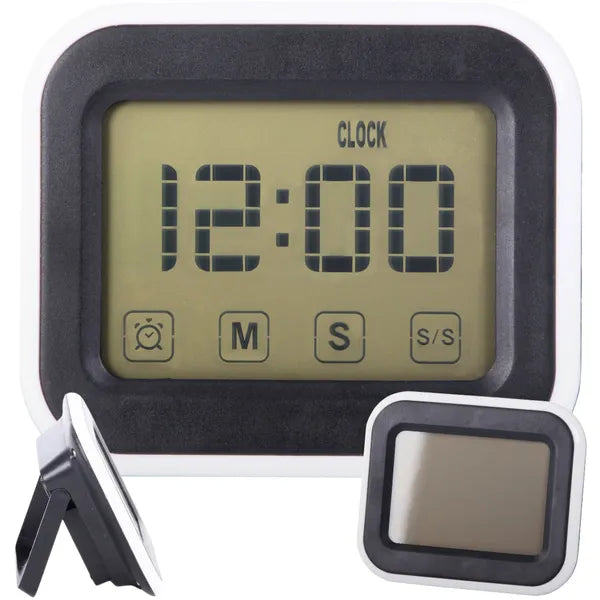 Digitális ébresztőóra LCD kijelzővel, háttérvilágítás, mágneses talp, 2×AAA