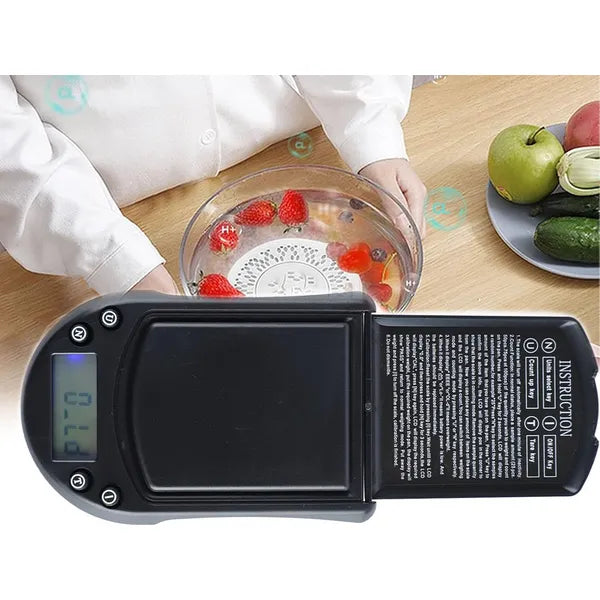 Zsebmérleg ékszerekhez 500 g/0,1 g, LCD kijelző, Auto-Off, fekete