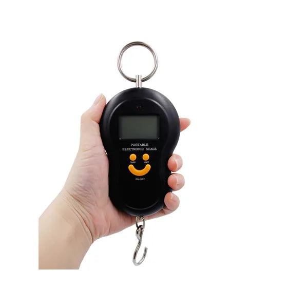 Digitális akasztós kézi mérleg, LCD háttérvilágítással, 50 kg/10 g