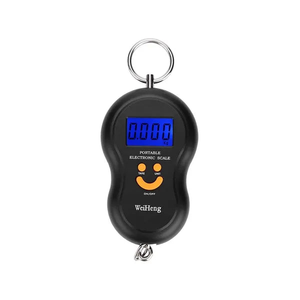 Digitális akasztós kézi mérleg, LCD háttérvilágítással, 50 kg/10 g