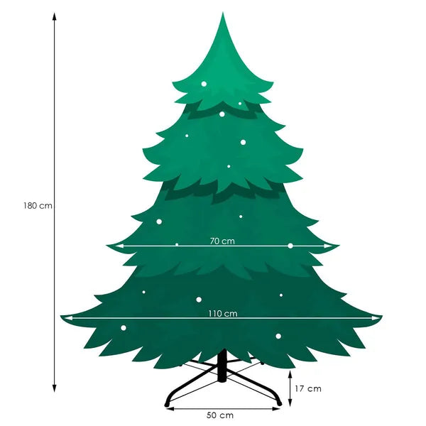 Luxus mű lucfenyő karácsonyfa, 180 cm, PE+PVC ágakkal, zöld talppal