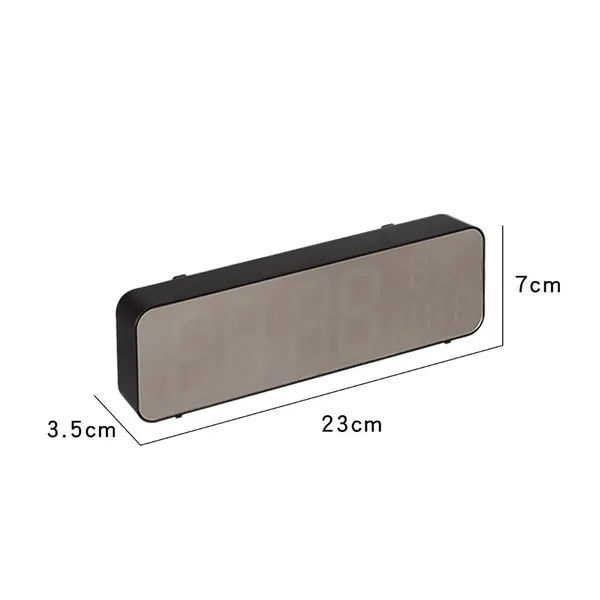 LED digitális ébresztőóra tükörkijelzővel, hő- és páratartalom mérő, USB/AAA