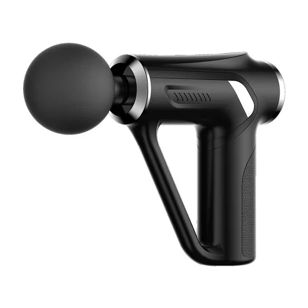 Kézi masszázspisztoly, 30 W, 32 fokozat, 4 cserélhető fej, USB-C, fekete