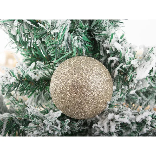 Sötétkék törhetetlen műanyag gömbdísz szett, 33 db, 8/6/5 cm, csillaggal