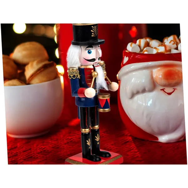 Fa diótörő katona karácsonyi díszfigura, 25 cm