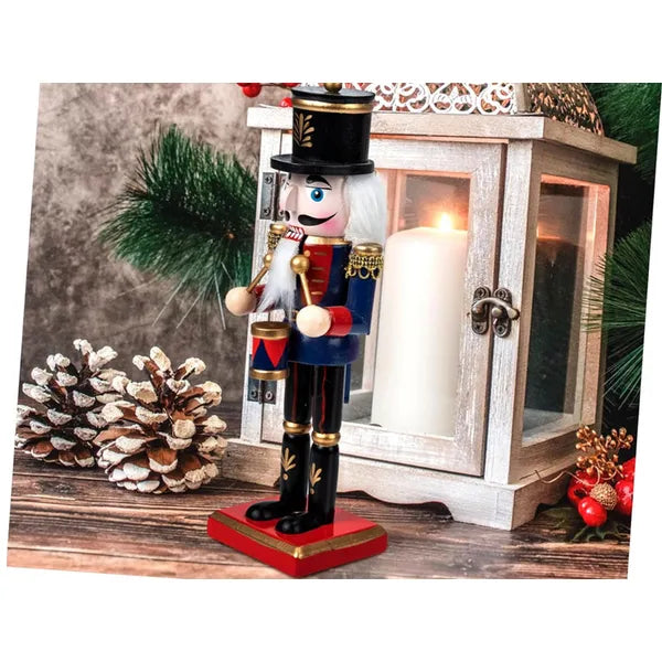 Fa diótörő katona karácsonyi díszfigura, 25 cm