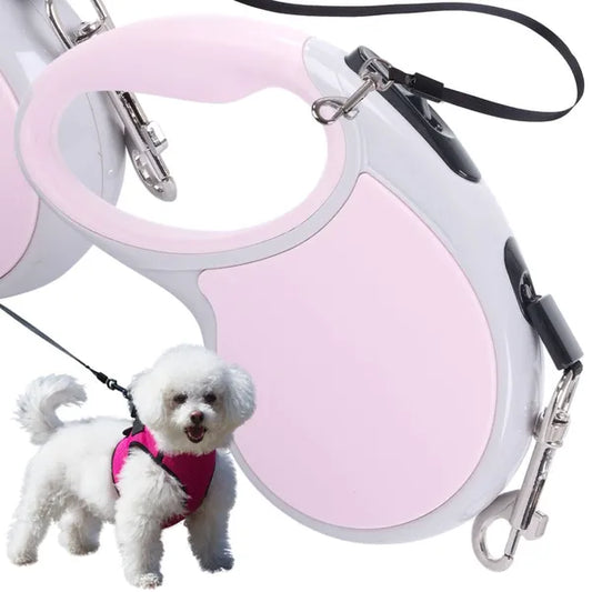 Automata behúzós póráz 5 m, 15 kg-ig, pink, fékrendszerrel