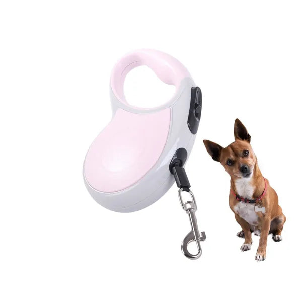 Automata behúzós póráz 5 m, 15 kg-ig, pink, fékrendszerrel