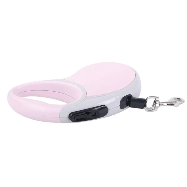 Automata behúzós póráz 5 m, 15 kg-ig, pink, fékrendszerrel