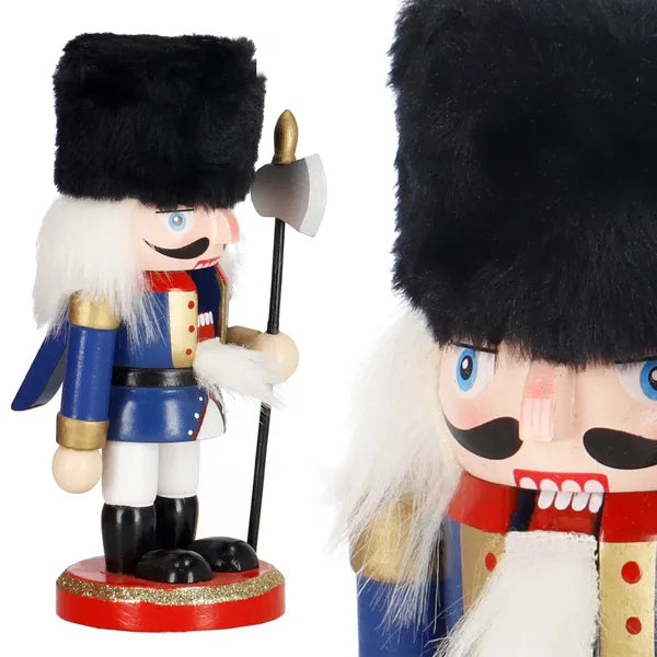 Fa diótörő karácsonyi dísz, 16 cm, többszínű figura