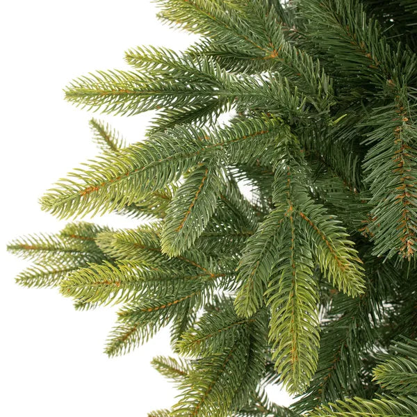 Luxus PE/PVC műfenyő natúr luc 220 cm Ø130 cm 79 ág gumis talp
