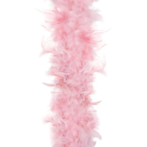 Rózsaszín tollboa girland természetes tollból, 50 g, 180 cm