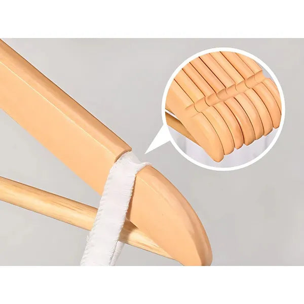 Lakkozott fa vállfa szett, 3 db, 45 cm, 360° forgó kampó