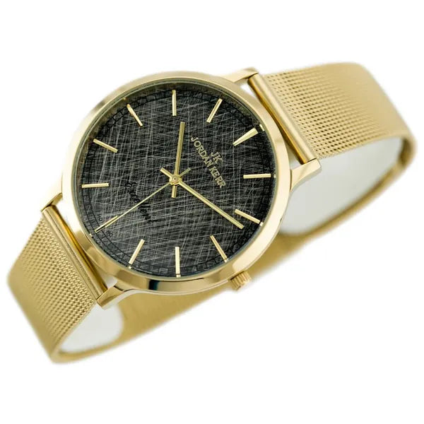 Női kvarc karóra, rozsdamentes acél aranyszínű szíjjal, 34 mm számlap