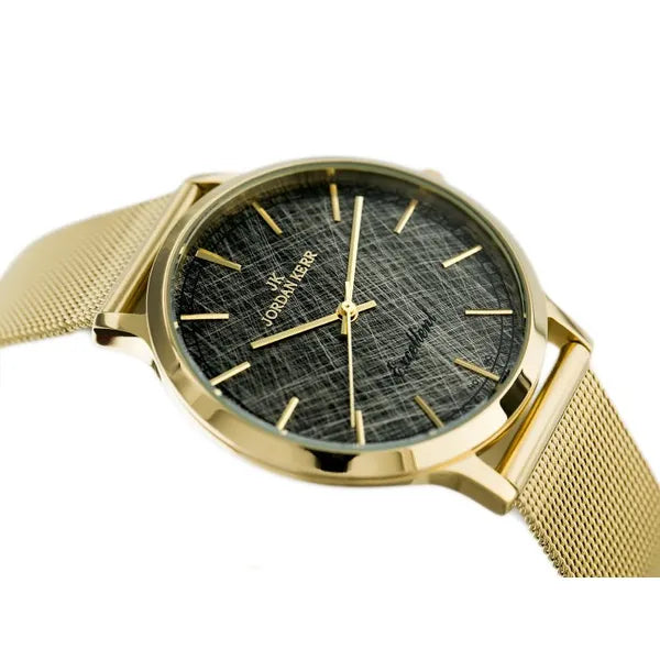 Női kvarc karóra, rozsdamentes acél aranyszínű szíjjal, 34 mm számlap