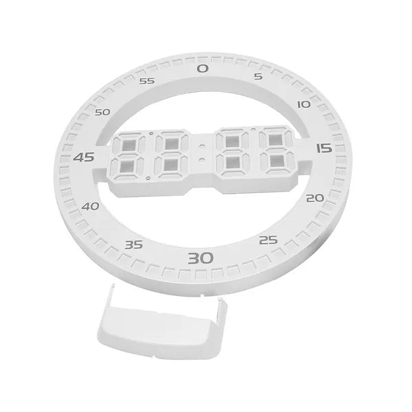 LED digitális ébresztőóra hőmérővel, falra vagy asztalra, USB, fehér
