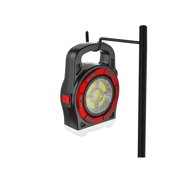 Napelemes hordozható LED zseblámpa 20W, powerbank, 3 mód, IP44, USB