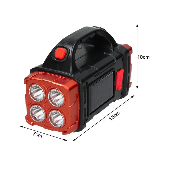 Napelemes hordozható LED + COB munkalámpa, powerbank funkcióval, 25W, IP44