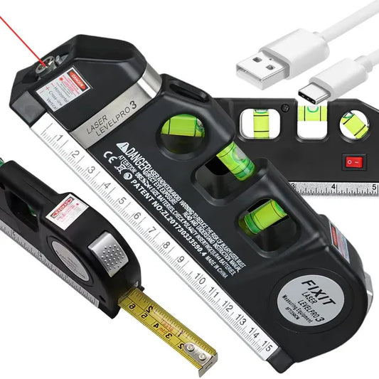 Lézeres vízmérték 3in1 usb töltéssel