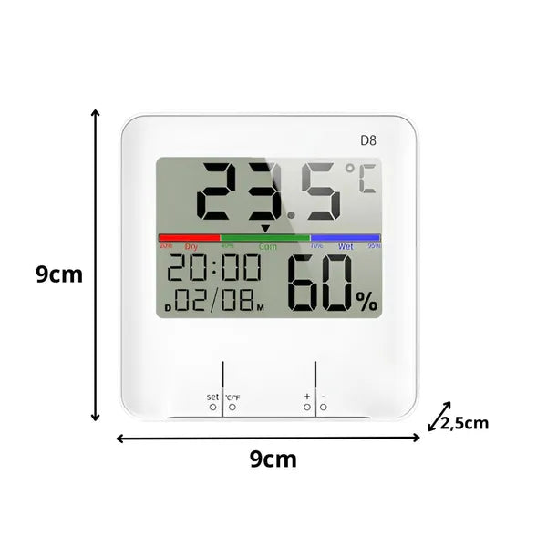 Lcd hőmérő időjárásállomás higrométerrel