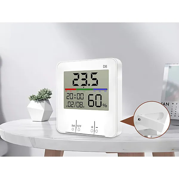 Lcd hőmérő időjárásállomás higrométerrel